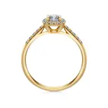 Pierścionek zaręczynowy złoty z diamentami